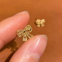 Silver Plated Lace Bow Cute Earrings Jewelry