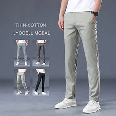 Summer Fabric Men's Thin Casual Pants Classic Fashion Regular Clothes