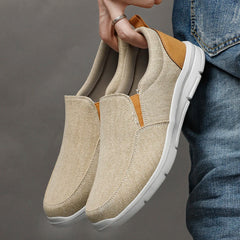 Men Canvas Shoes Comfortable Outdoor Slip On Sneakers