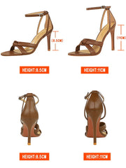 Shoes Open Toe Sandals Summer Stilettos Hollow Out High Heels