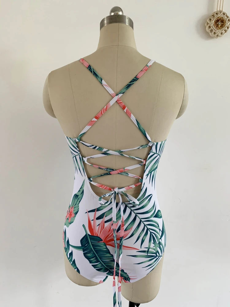 Simple Summer Swimwear Printed Beach Style