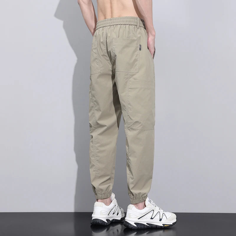 Men's Thin Ice Silk Casual Pants Fabrics Casual Trousers