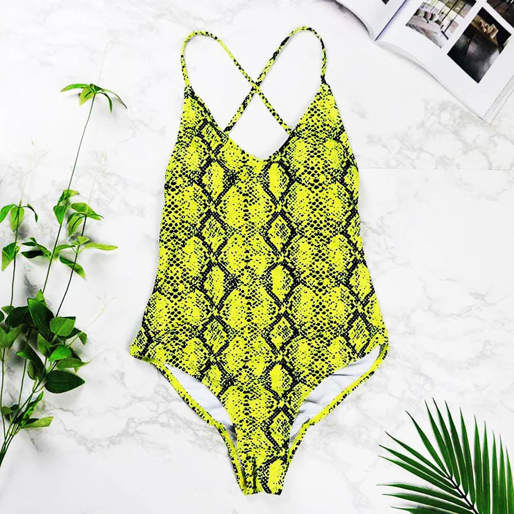 One Piece Swimsuit Women Swimwear Push Up Monokini