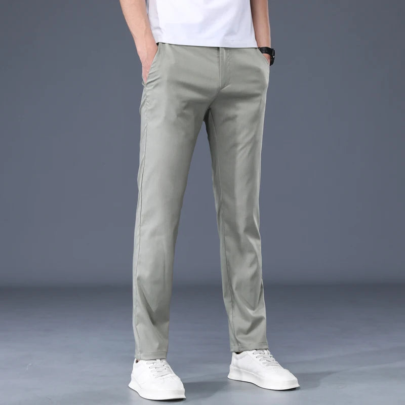 Summer Fabric Men's Thin Casual Pants Classic Fashion Regular Clothes