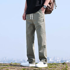 Baggy Wide Leg Casual Streetwear Solid Color Cargo Pants