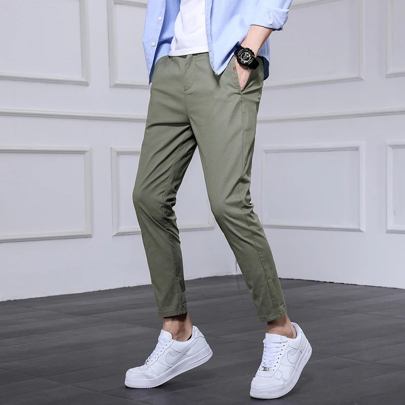 Men's Light Business Casual Pants Loose Straight