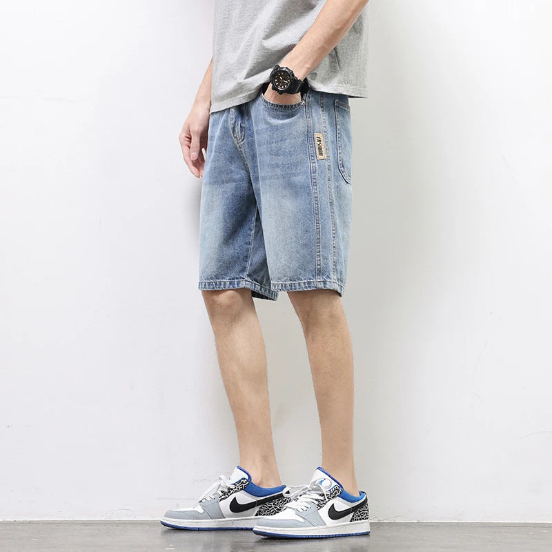 Style Fashion Shorts Baggy Straight Denim Vintage Short Casual