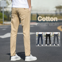 Classic Men's Casual Pants Business Fashion Slim Fit