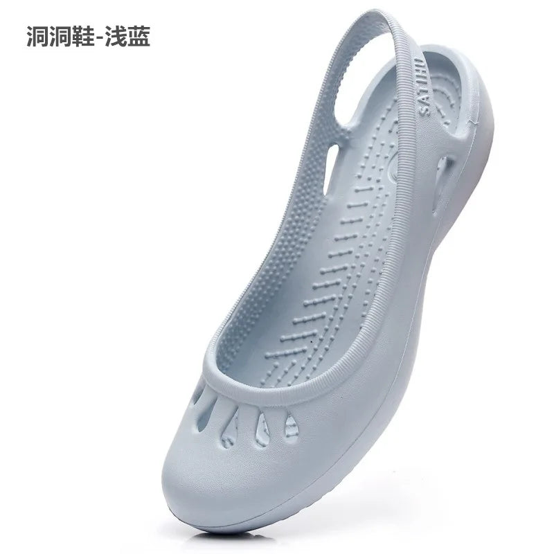 Summer Flat-heeled Hole Baotou Plastic Sandals