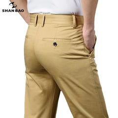 Cotton Stretch Straight Loose Lightweight Pants Men's Business Casual Trousers