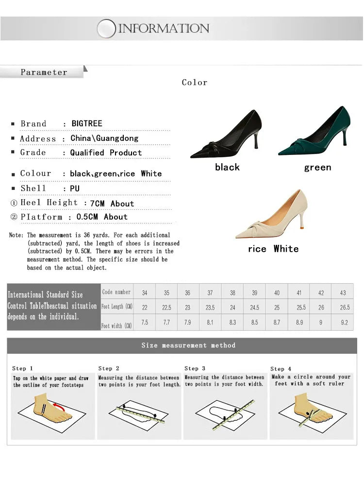 Shoes Fashion Kitten Heels Women Pumps Pointed Bow-knot Stiletto High Heels