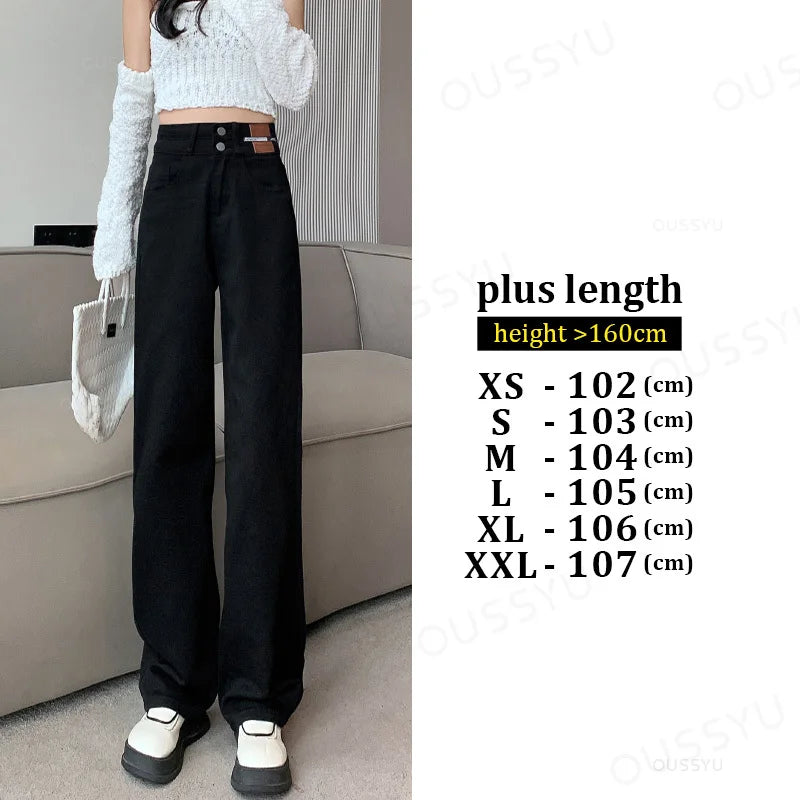 Winter Jeans Women Fleece Warm Denim Trousers High Waist Casual