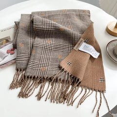 Women Winter Cashmere Scarf Plaid Bohemia