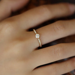 Plated Shining Zircon Ring Wedding Jewelry