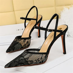 Sandals Women Thin High Heels Shallow Pointed Strap Pumps