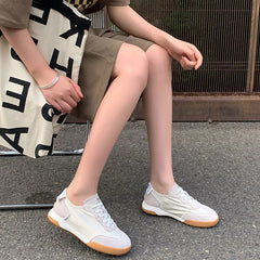 Genuine Leather Women Court Sneakers Lightsome Casual Vulcanized Shoes