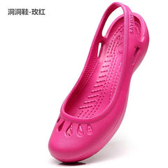 Summer Flat-heeled Hole Baotou Plastic Sandals