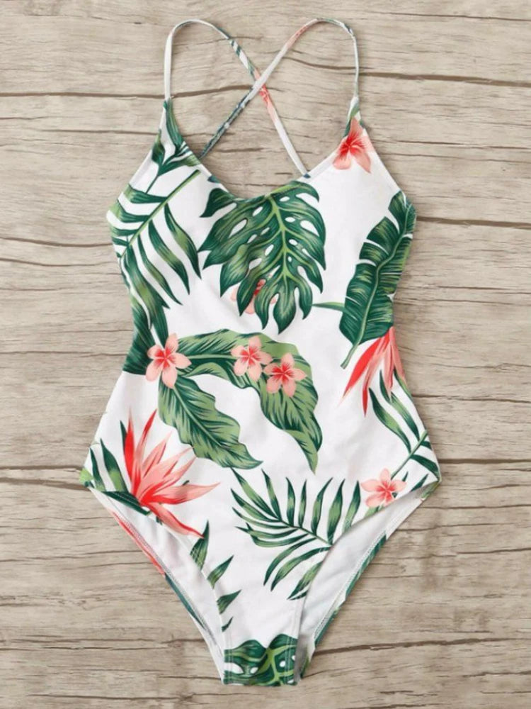 Simple Summer Swimwear Printed Beach Style