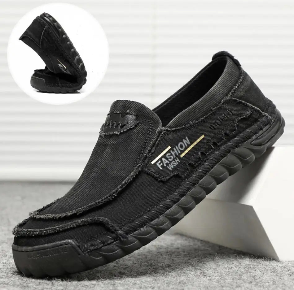 Outdoor Men's Casual Denim Canvas Vulcanize Shoes Fashion