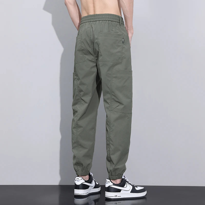 Men's Thin Ice Silk Casual Pants Fabrics Casual Trousers