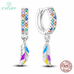 Silver Bohemian Colored Classic Earrings