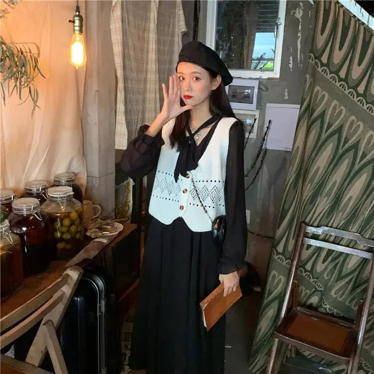 V-neck Sweater Vest Women All-match Chic Comfortable Trendy