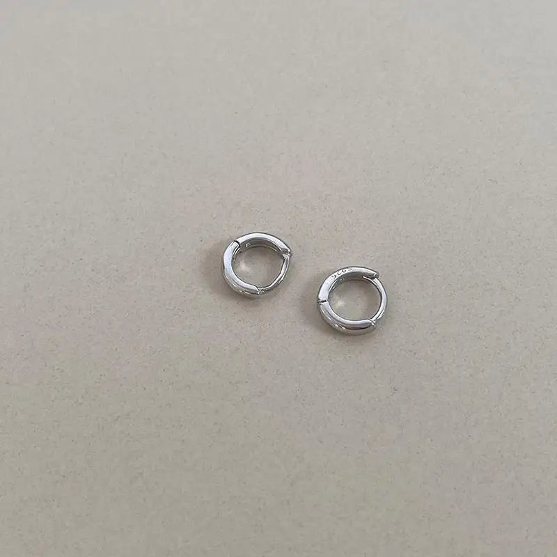 Silver Minimalist Bohemian Round Earring