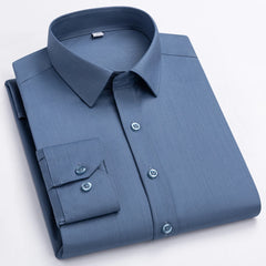 Men's Dress Shirt Pocket Comfortable Soft Regular Fit Long Sleeve