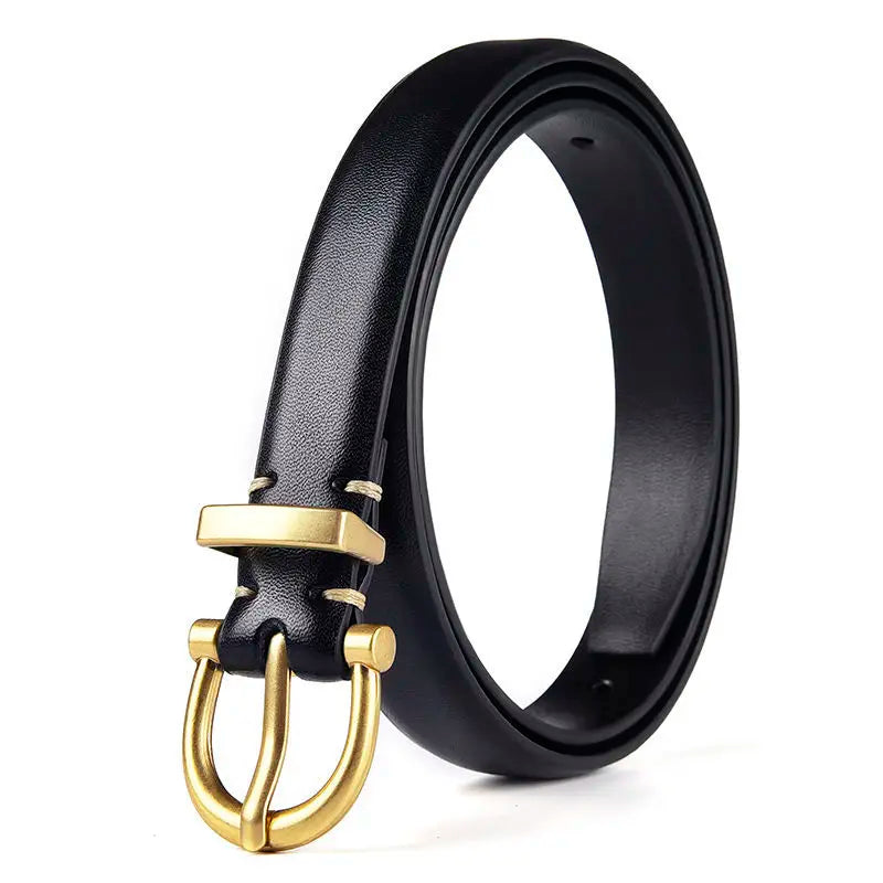 Designer Belt Genuine Leather Fashion Metal Belt Buckle Waistband