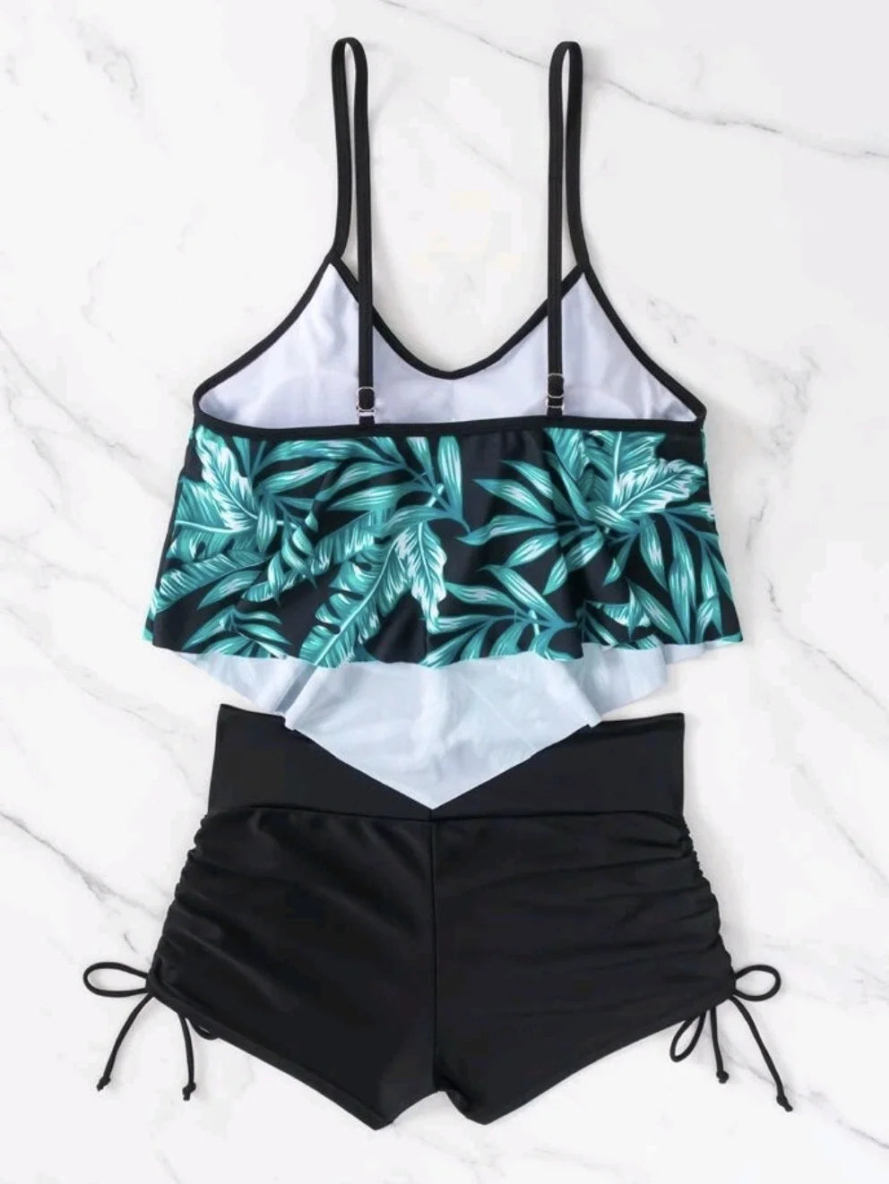 Print Swimwear Tankini Sets Women's Swimsuit Push Up