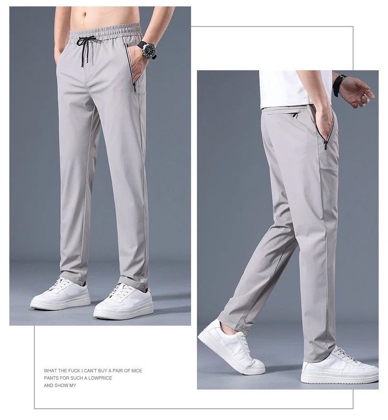 Men's Thin Casual Pants style fashion Straight Trousers