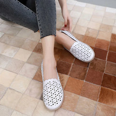 Summer Genuine Leather Loafers  Soft Sole Casual Shoes