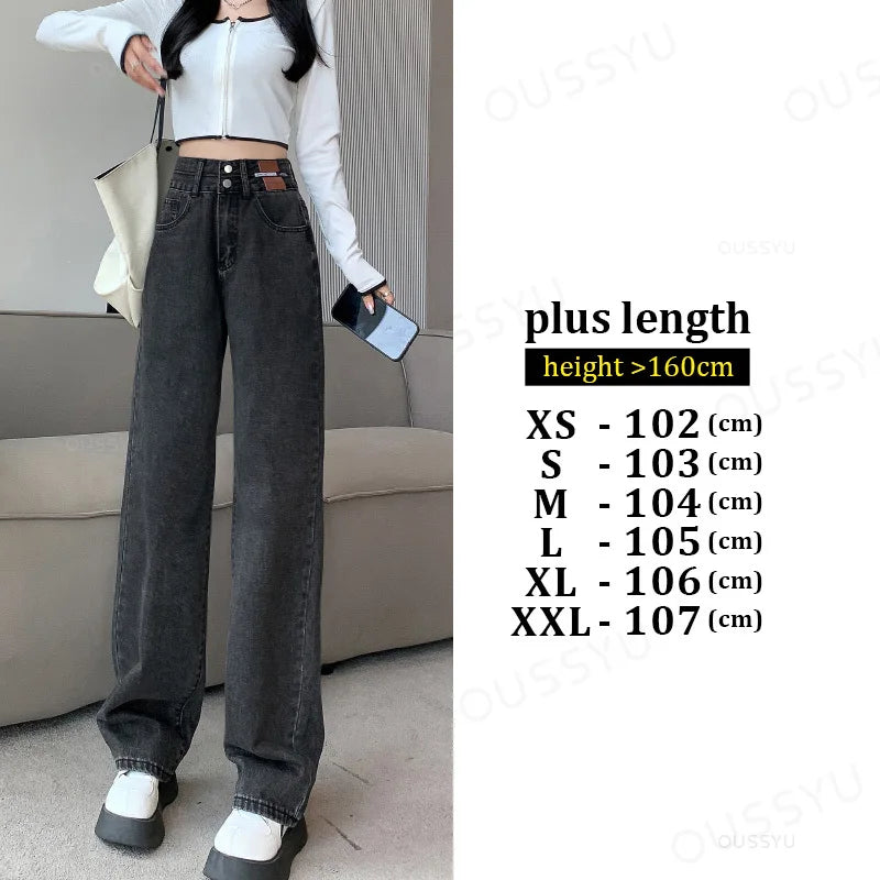 Winter Jeans Women Fleece Warm Denim Trousers High Waist Casual