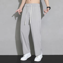 Summer Ultra-thin Men's Pants Baggy Straight  Fashion Casual Trousers