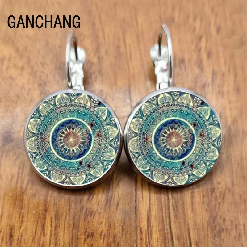 Fashion Henna Crystal Earrings Women Jewelry