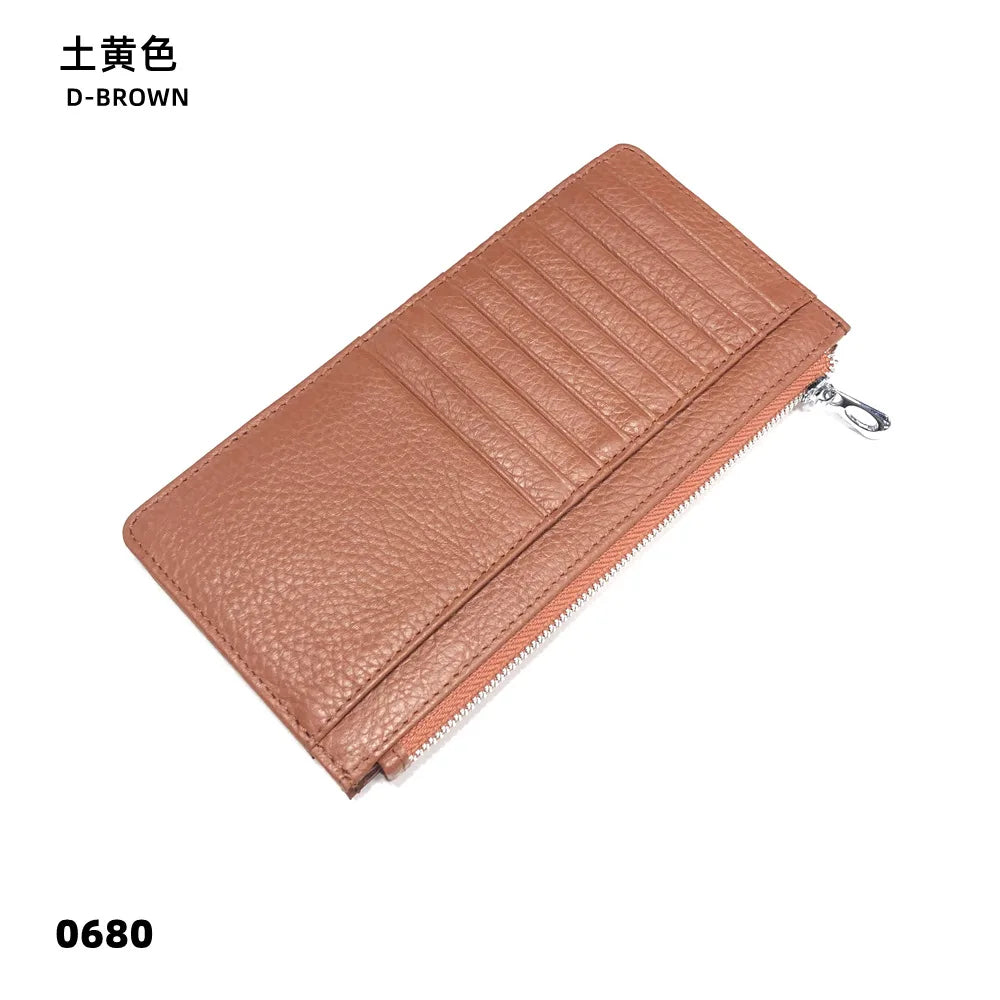 Fashion Card Holder Woman Genuine Leather Wallet Cowhide Vintage