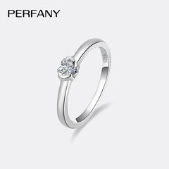 Heart Cut Moissanite Ring for Women Pure Classic Fashion Jewelry