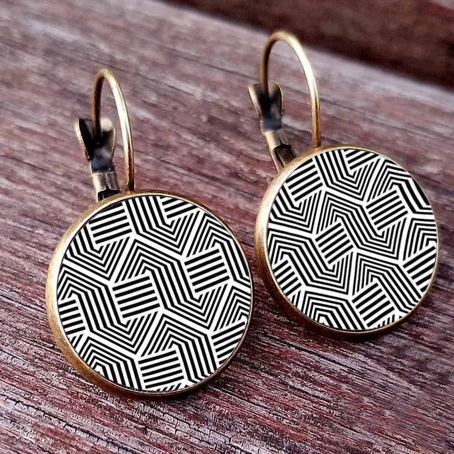 color matching earrings simple pattern earrings