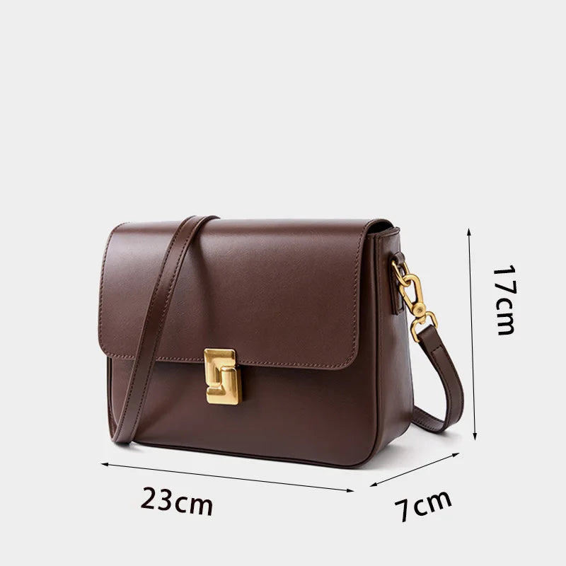 Women Genuine Leather Shoulder Layer Cowhide Crossbody Bags