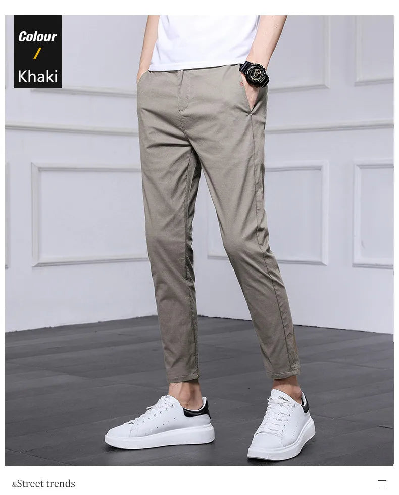 Men's Light Business Casual Pants Loose Straight