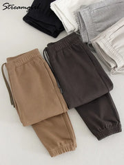 Straight Sweatpants Pants High Waist Cotton Trousers  Joggers