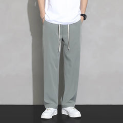 Summer Ultra-thin Men's Pants Baggy Straight  Fashion Casual Trousers