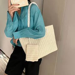 Summer Straw Bags For Women Weaving Totes Ladies Handbags