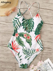 Simple Summer Swimwear Printed Beach Style
