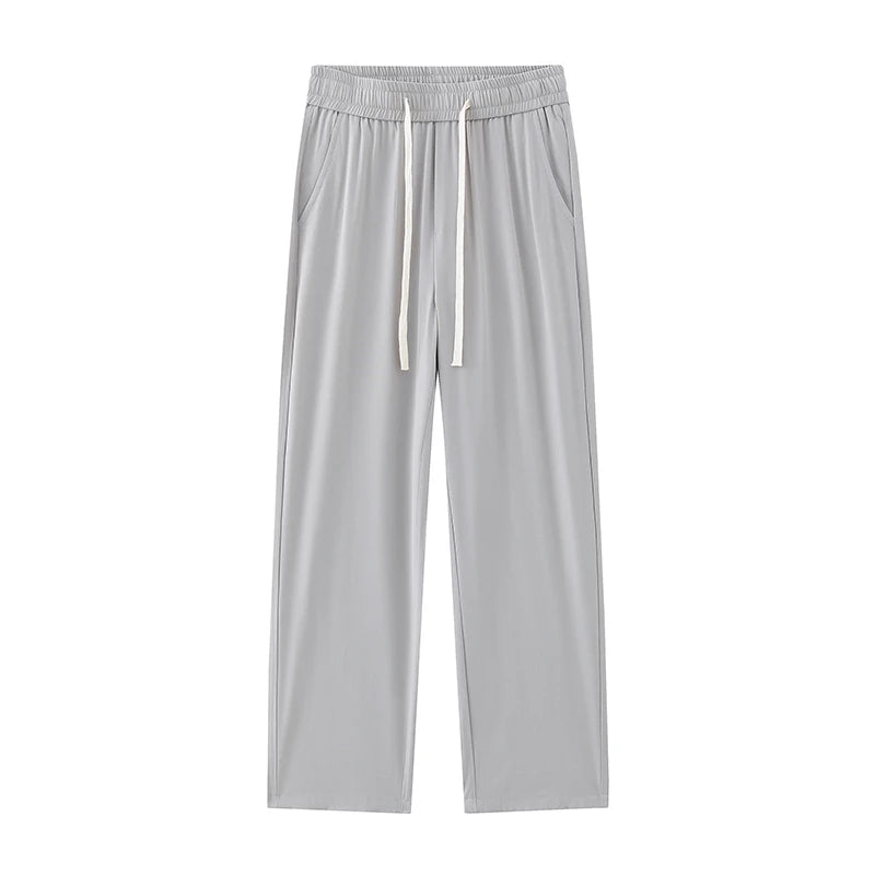 Summer Ultra-thin Men's Pants Baggy Straight  Fashion Casual Trousers