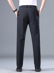 Trousers Men Business Elastic Waist Classic Thin Casual Suit Pants