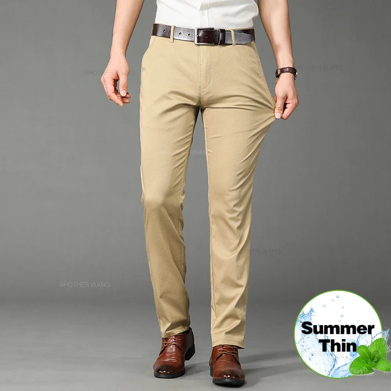 Men's Thin Casual Pants Elastic Comfortable Fashion Business