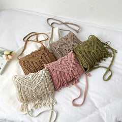 Fashion Woven Hollow Shoulder Bags Female Summer Beach Bag