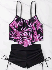 Print Swimwear Tankini Sets Women's Swimsuit Push Up