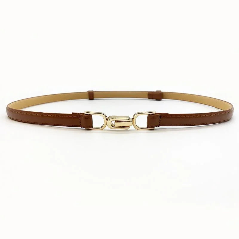 Buckle Stretch Fashion Thin Metal Buckle Retro Belts